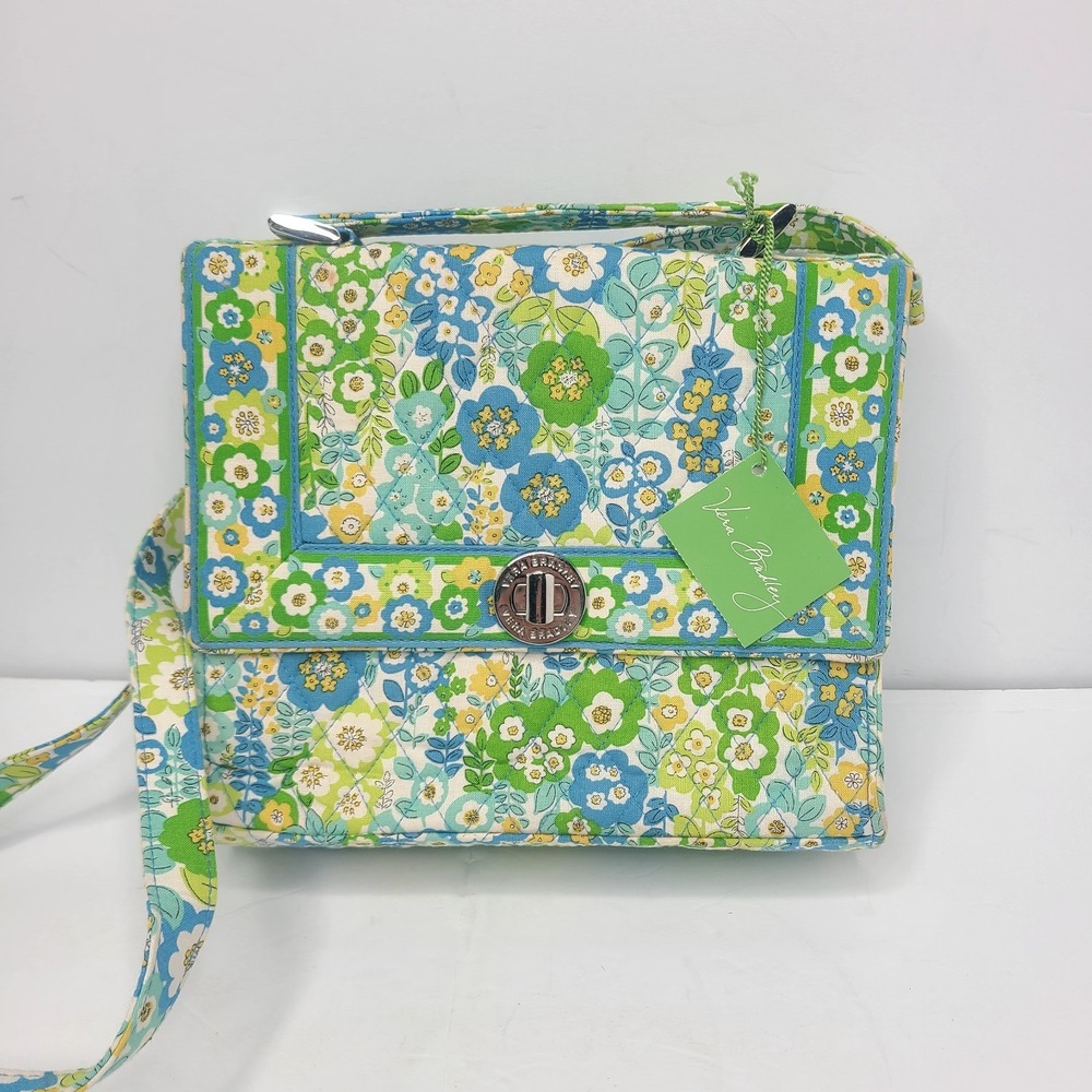 Vera Bradley English Meadow Patricia Turn-lock Purse Top Handle Crossbody NEW